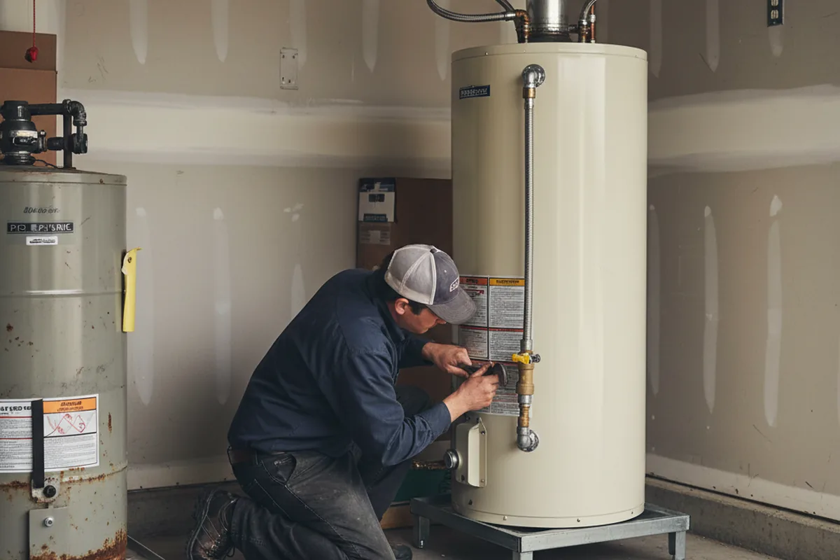 Water heater and shutoff valve replacement in Litchfield