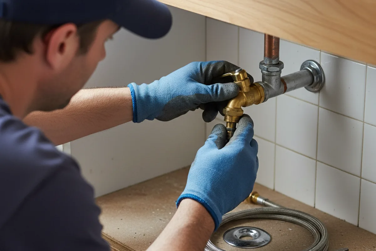 Shutoff valve and fitting work during Faucet and Fixture Repair in Litchfield